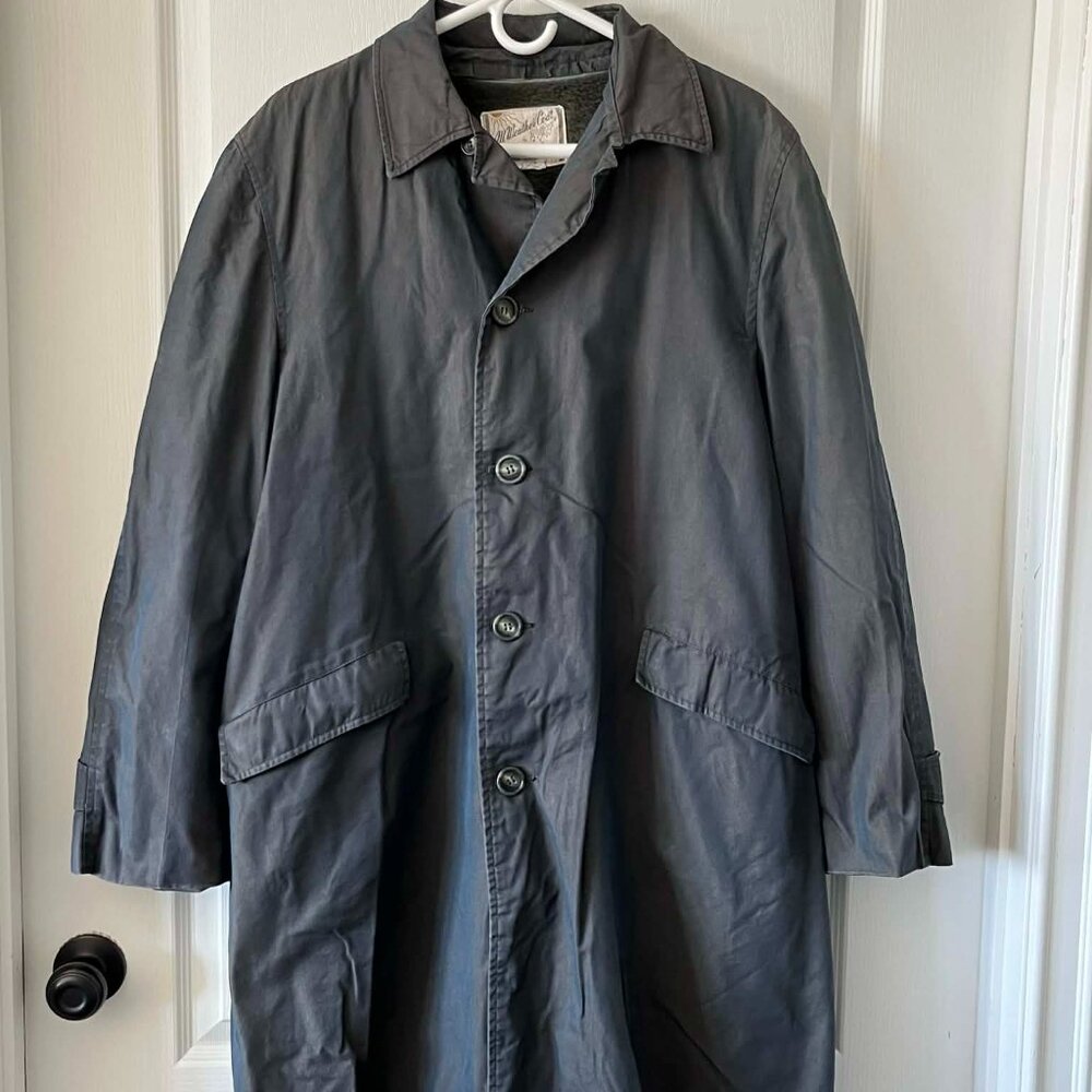 VTG.Campus All Weather Coat Men's in Black size 42 Long with removable lining